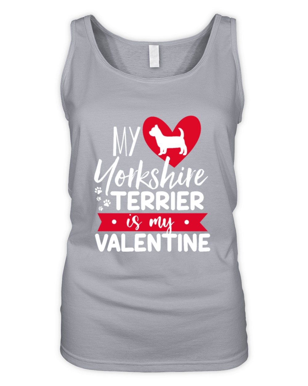 My Yorkshire Terrier is my Valentines Day Heart Do Organic Women's Tank Top