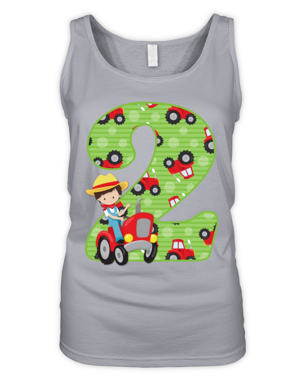 Tractor Boy 2nd Birthday Organic Women's Tank Top