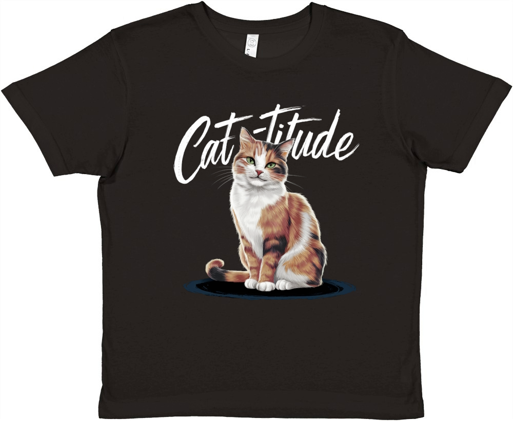 Cattitude Cat Premium Kids Crewneck T-shirt