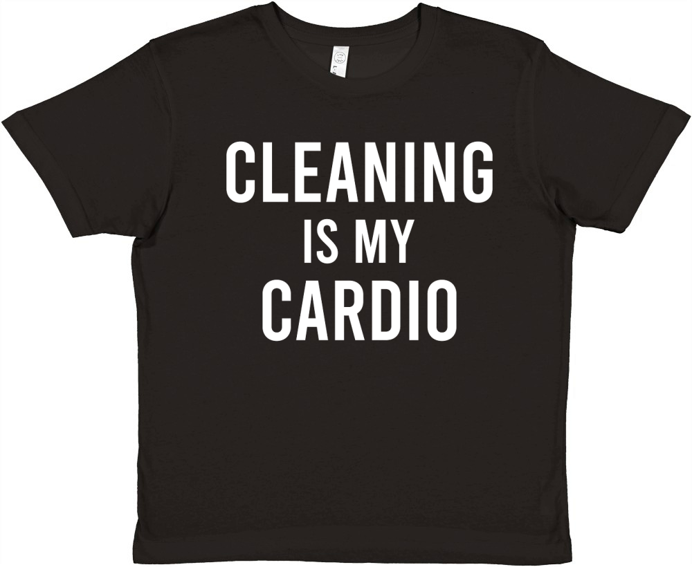 Cleaning is My Cardio 3 Premium Kids Crewneck T-shirt