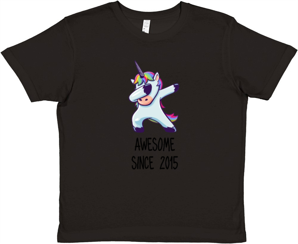 Cute Unicorn Awesome Since 2015 3th birthday gift Premium Kids Crewneck T-shirt