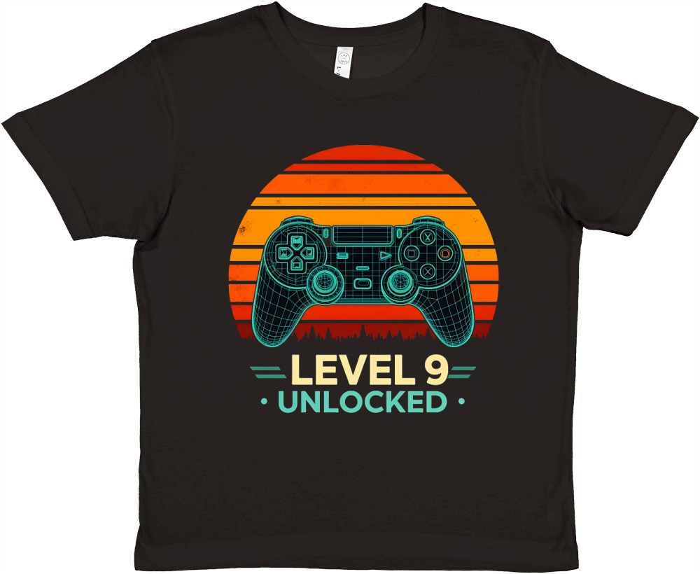Level 9 Unlocked Game Premium Kids Crewneck T-shirt
