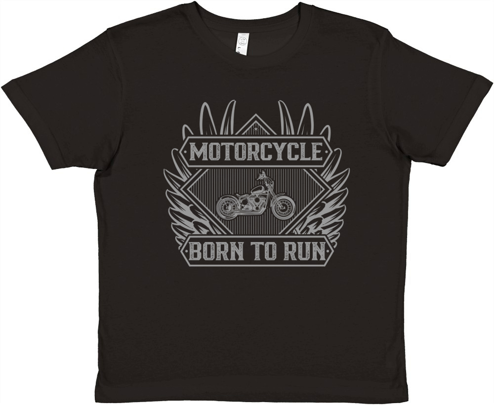 Motorcycle born to run Premium Kids Crewneck T-shirt