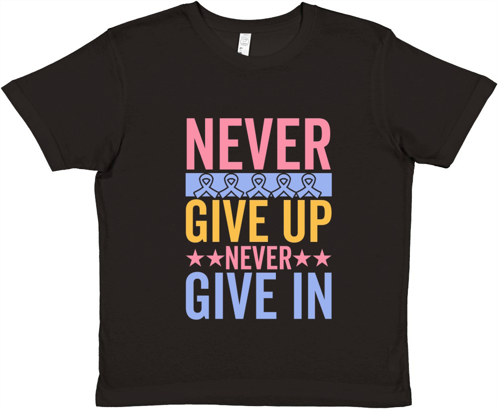 Never give up, never give in Premium Kids Crewneck T-shirt