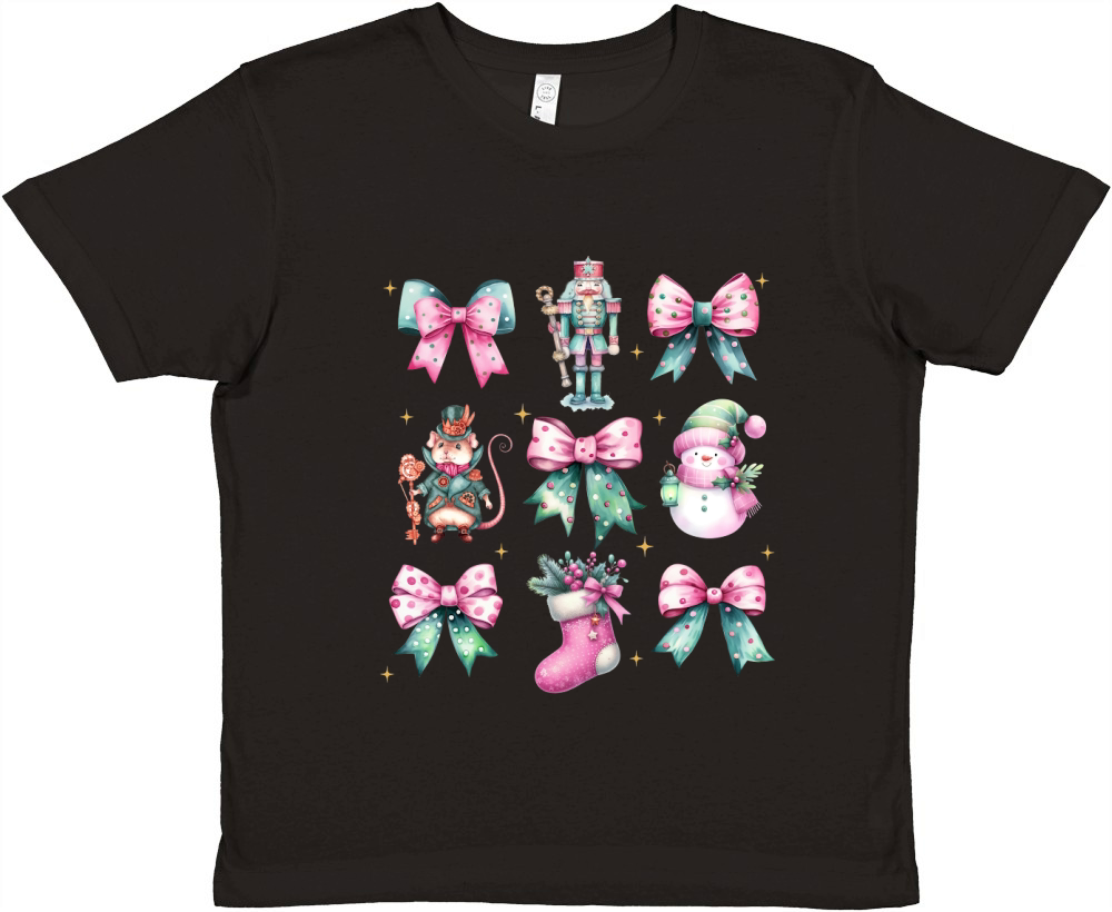 Nutcracker Coquette Christmas Premium Kids Crewneck T-shirt