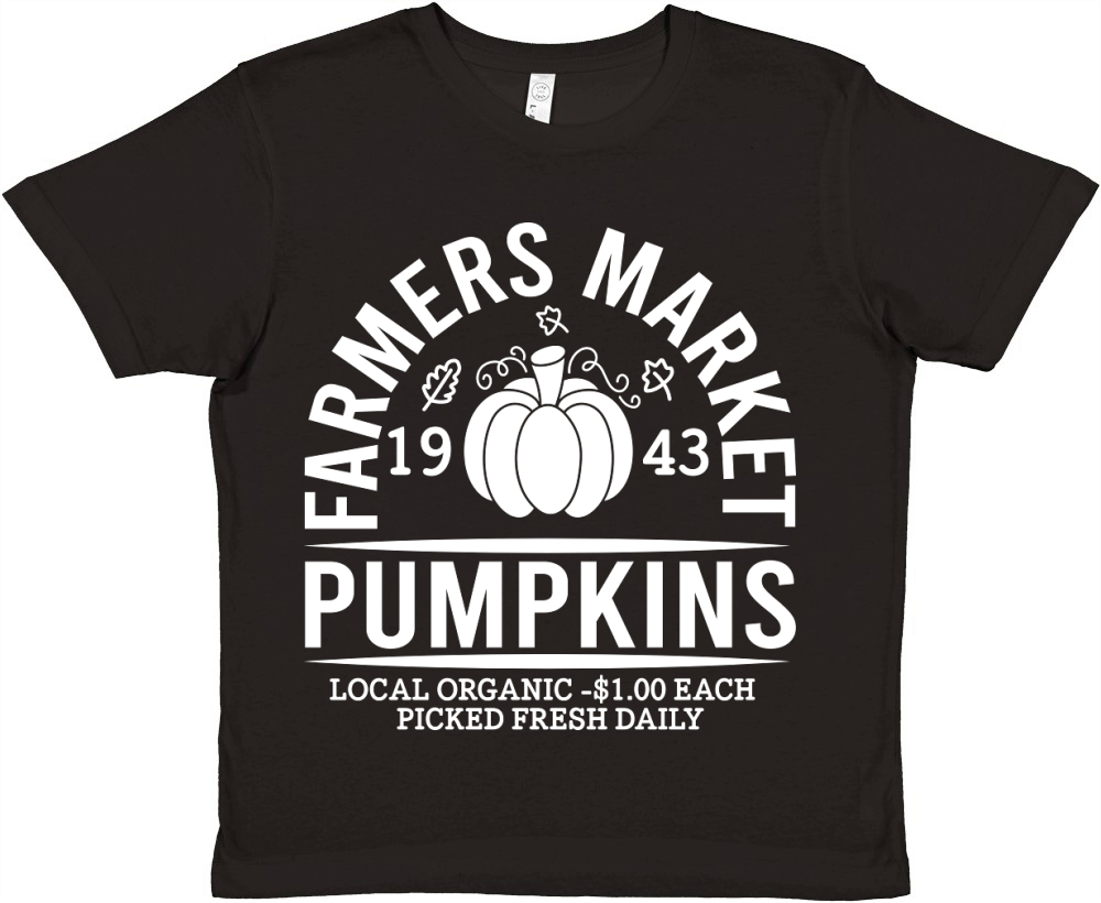 Pumpkins Farmer Market Premium Kids Crewneck T-shirt