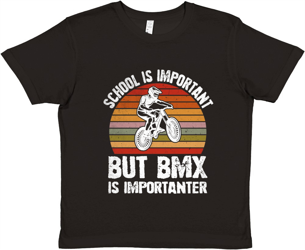 School is Important But BMX Is Importanter Premium Kids Crewneck T-shirt