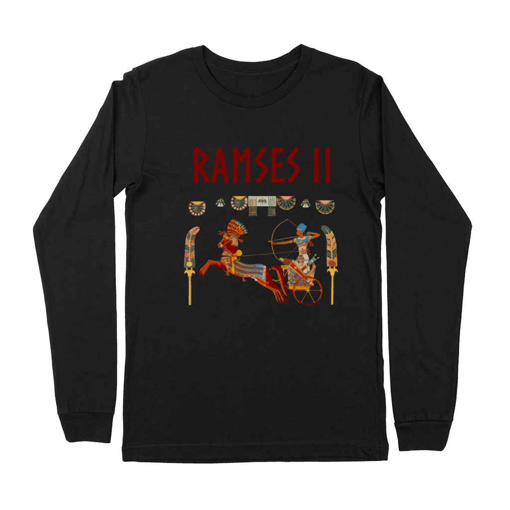 Pharaoh Ramses Ii Chariot Ancient Egypt Premium Long Sleeve