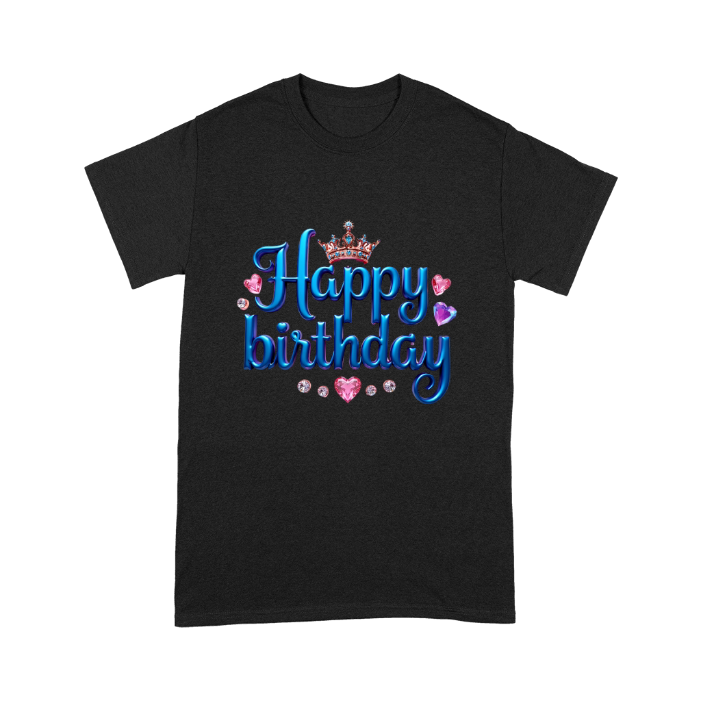 Colorful Metallic Happy Birthday Premium T-shirt