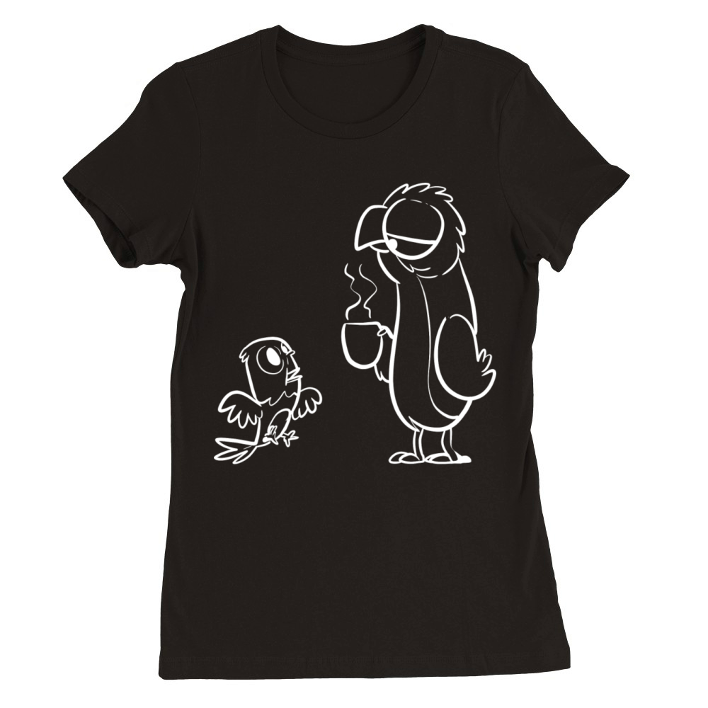 Morning Little Parrot Morning Person Gift Premium Womens Crewneck T-shirt