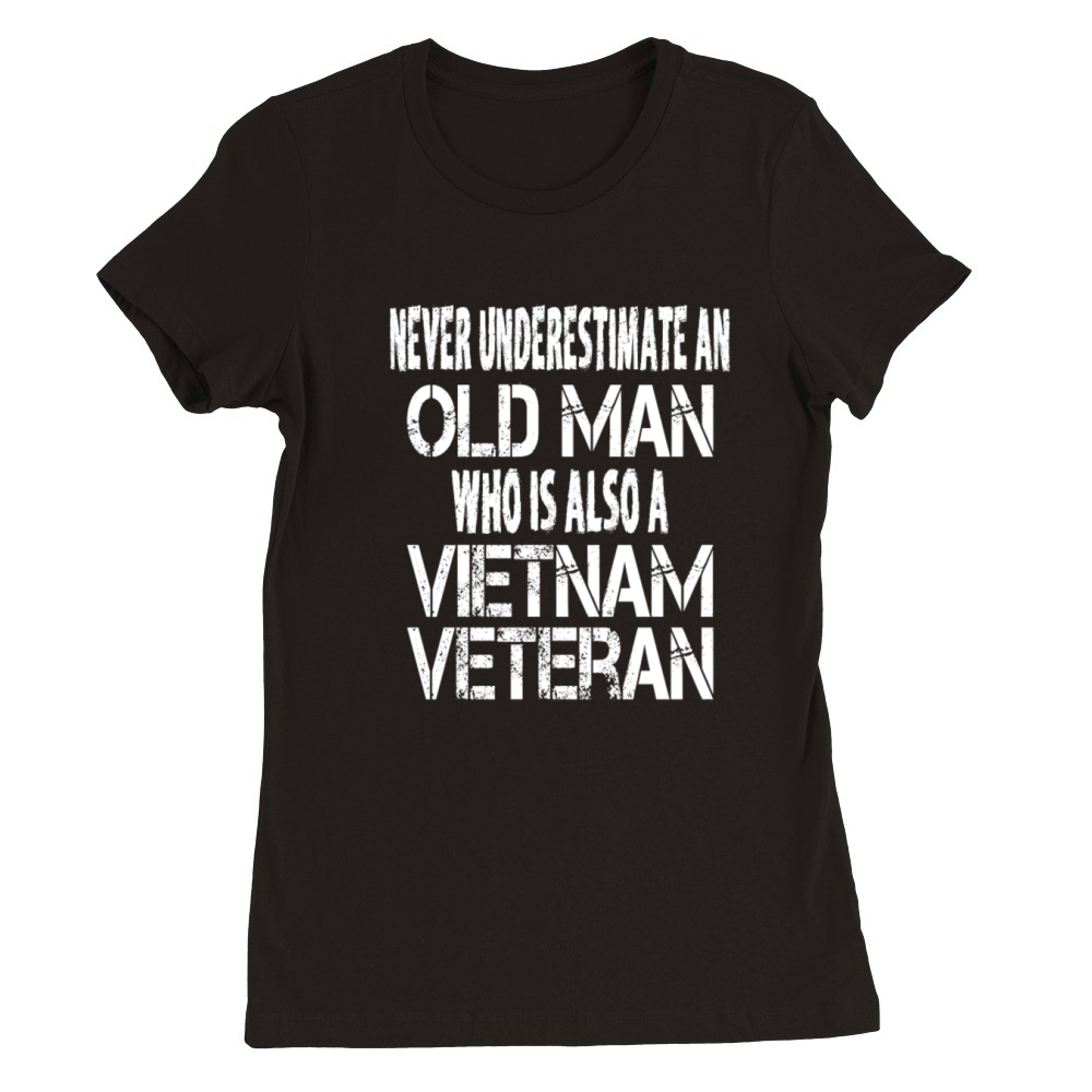 Vietnam Veteran Old Man Premium Womens Crewneck T-shirt