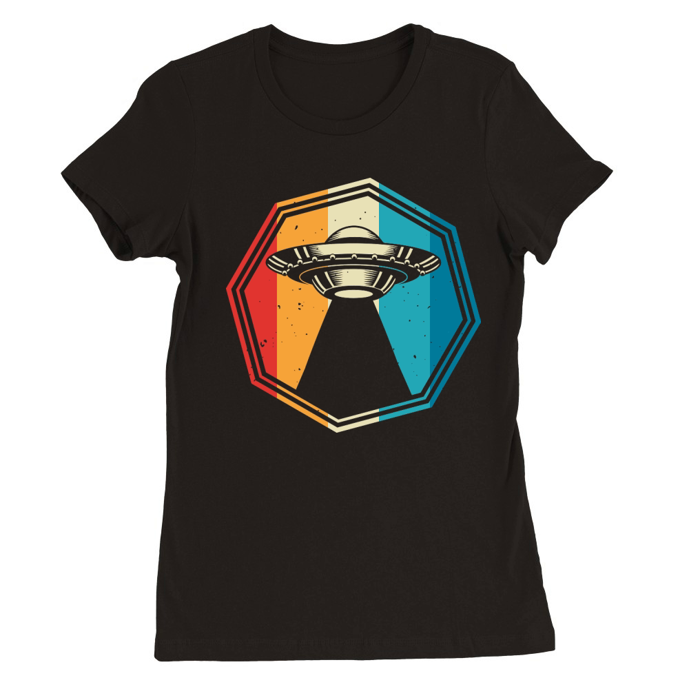 Vintage UFO Alien 7 Premium Womens Crewneck T-shirt