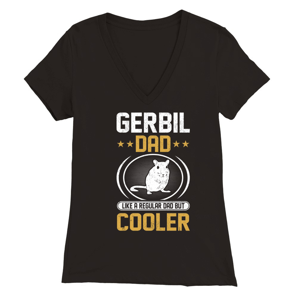 Gerbil dad like a regular dad but cooler (5) Premium Womens V-Neck T-shirt