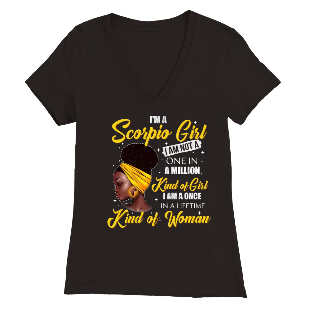 IM A SCORPIO GIRL Premium Womens V-Neck T-shirt