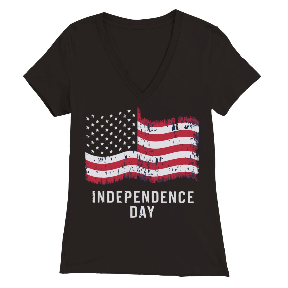Independence Day 4TH JULY 13 Premium Womens V-Neck T-shirt