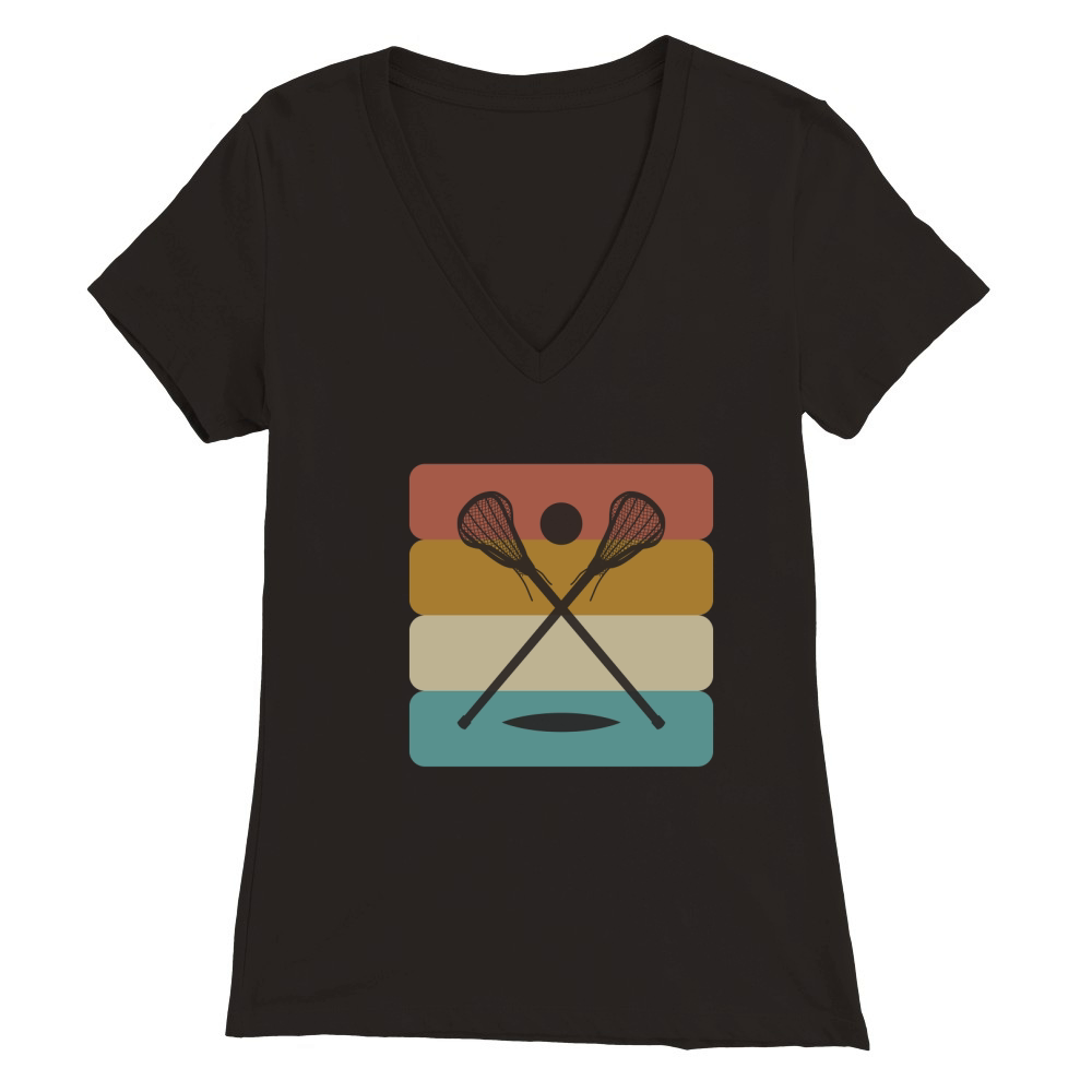 Lacrosse 2 02 Premium Womens V-Neck T-shirt