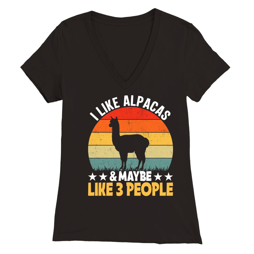 LLama 4 03 Premium Womens V-Neck T-shirt