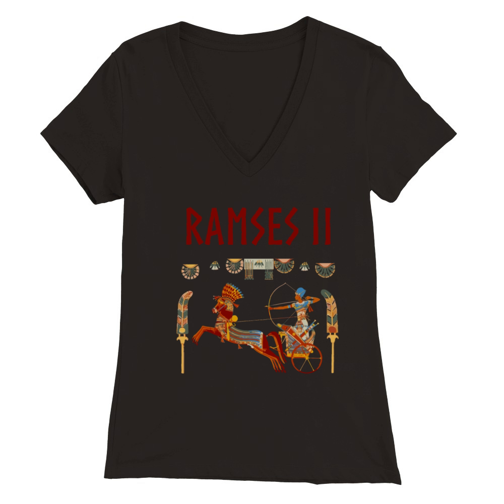 Pharaoh Ramses Ii Chariot Ancient Egypt Premium Womens V-Neck T-shirt