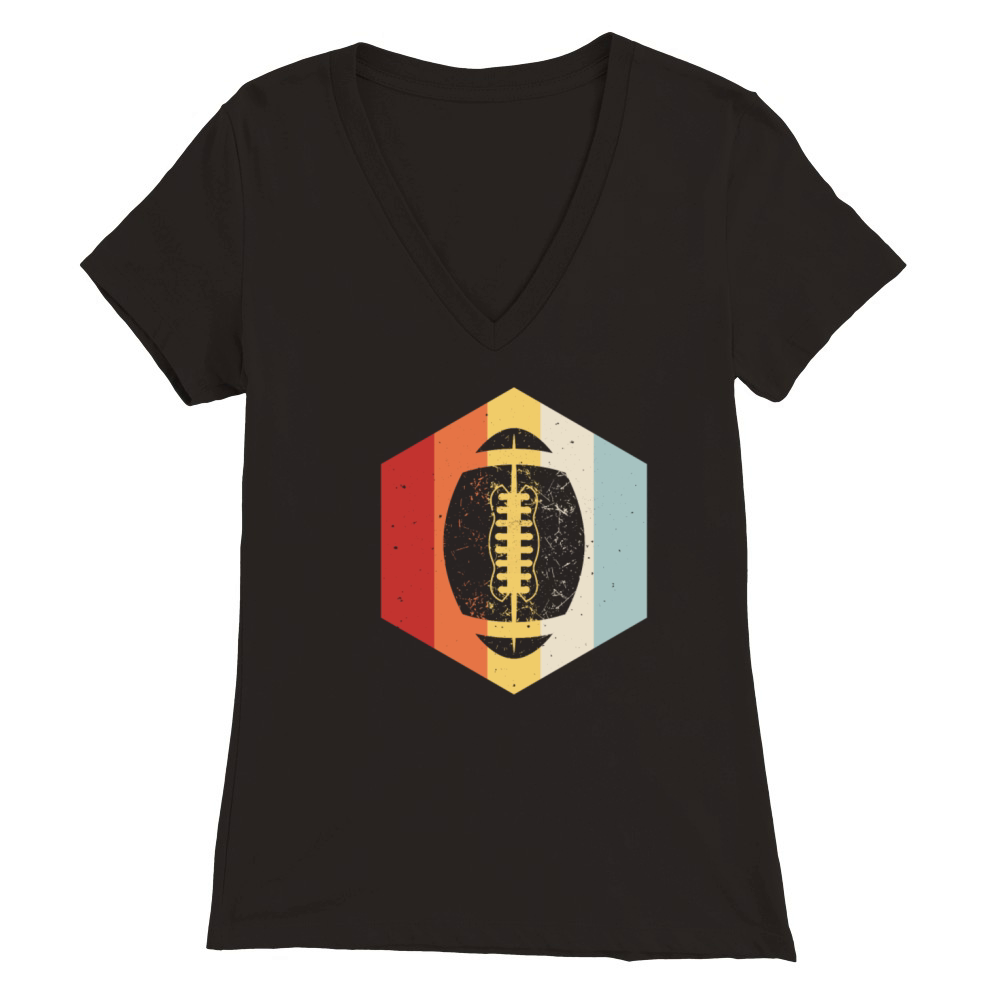 Retro Vintage Rugby Premium Womens V-Neck T-shirt
