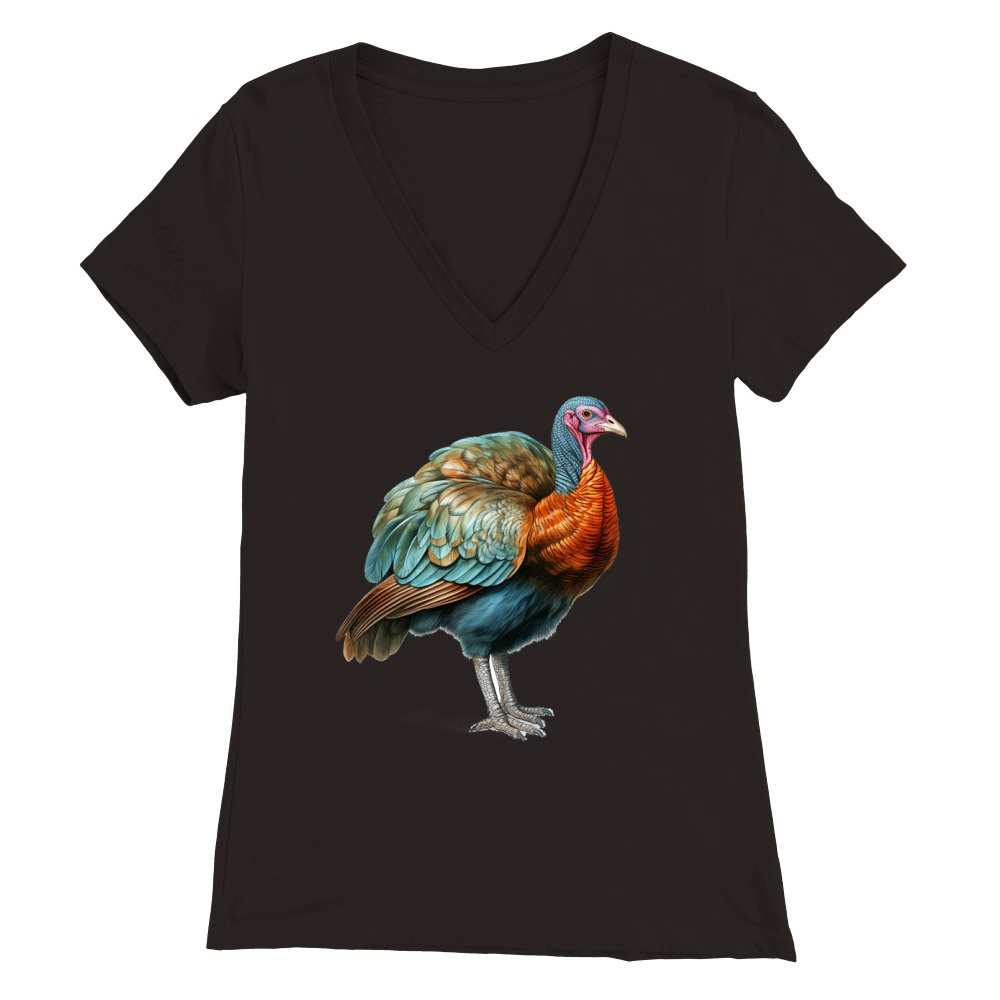 Thanksgiving Funny Turkey 24 Premium Womens V-Neck T-shirt
