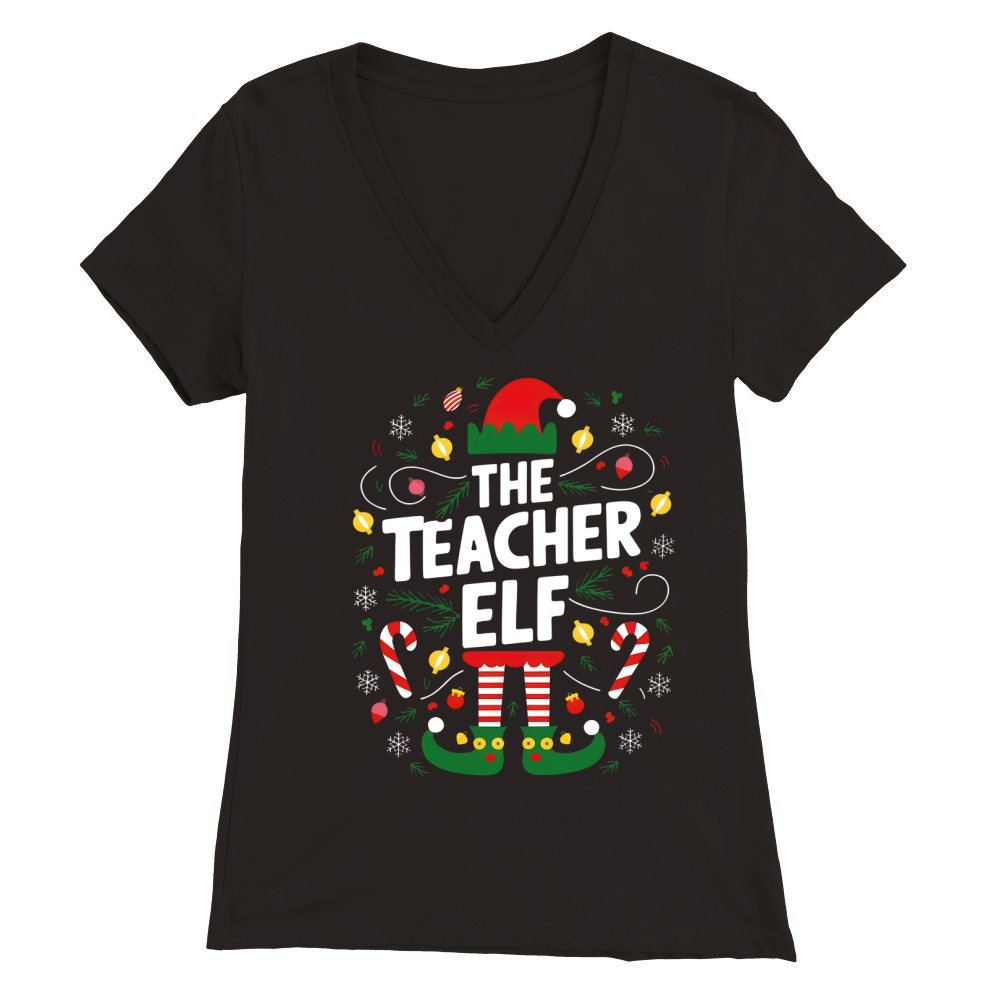 The Tracher Elf 03 Premium Womens V-Neck T-shirt