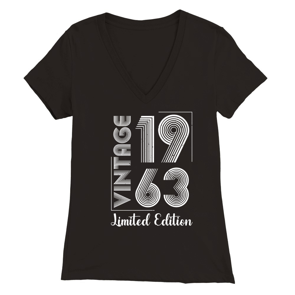 Vintage 1963 Limited Edition Premium Womens V-Neck T-shirt