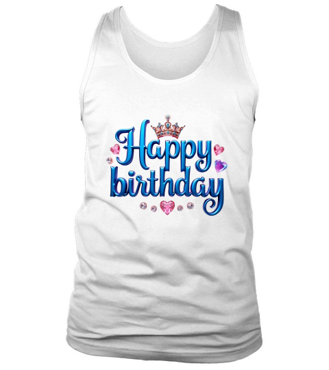 Colorful Metallic Happy Birthday Tank Top Unisex