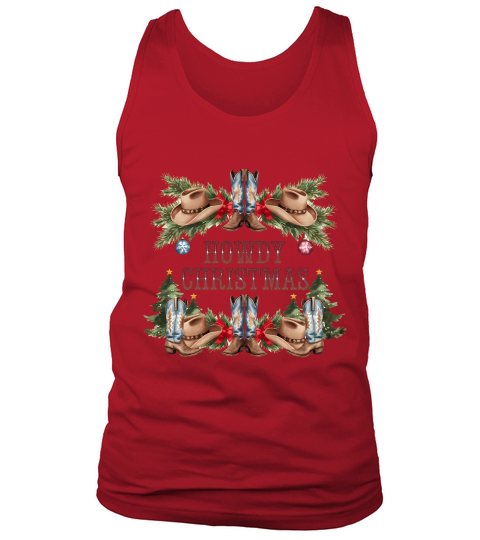 Howdy Christmas Vintage Christmas 4 Tank Top Unisex