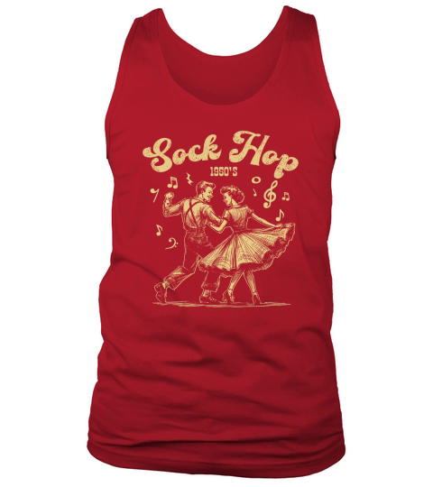 Sock Hop 1950s Dance D Yellow Tank Top Unisex