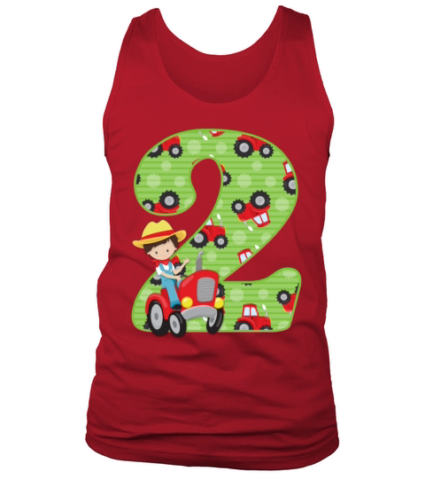 Tractor Boy 2nd Birthday Tank Top Unisex