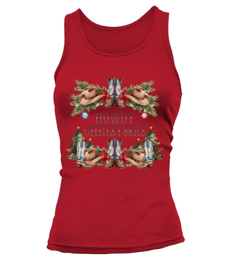 Howdy Christmas Vintage Christmas 4 Tank top Woman