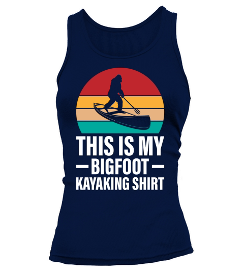 Retro Bigfoot Kayak Vintage Sasquatch Kayaking Tank top Woman