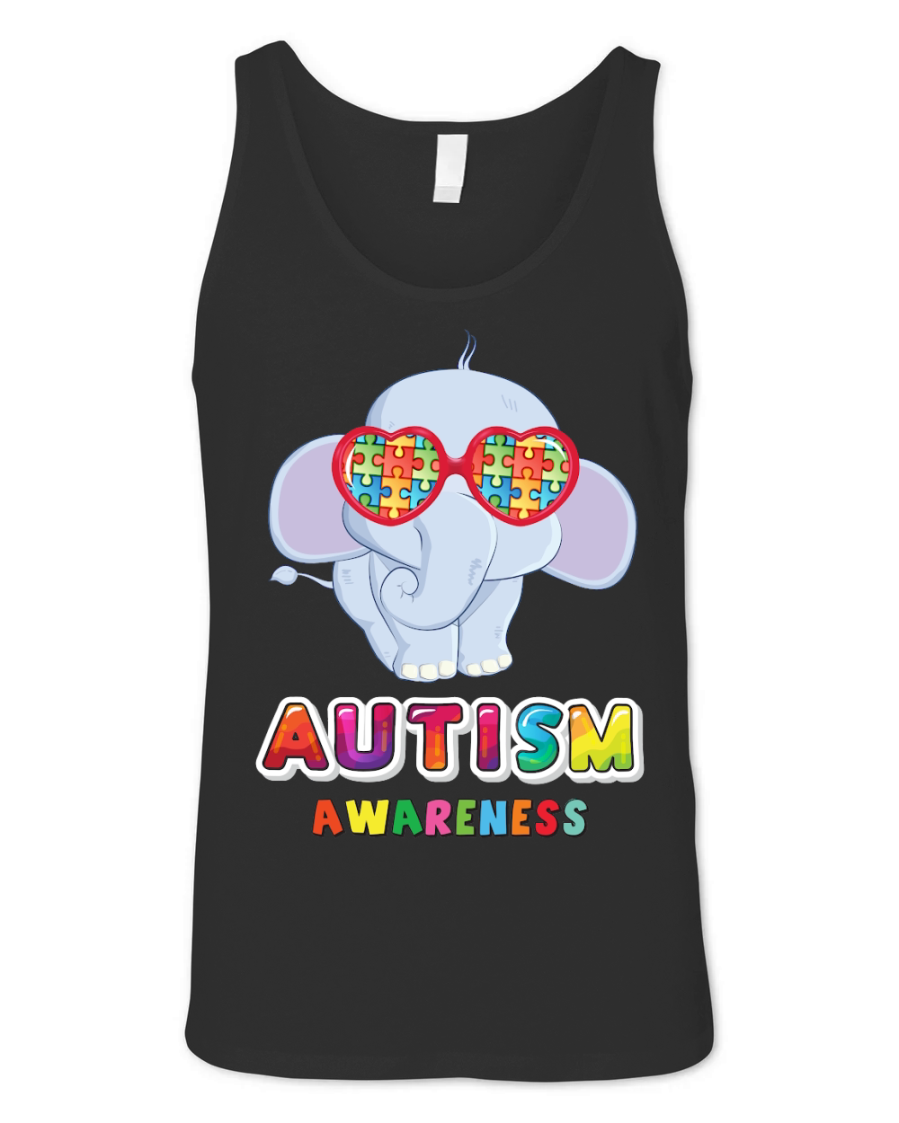 Autism Awareness Baby Elephant Unisex Jersey Tank