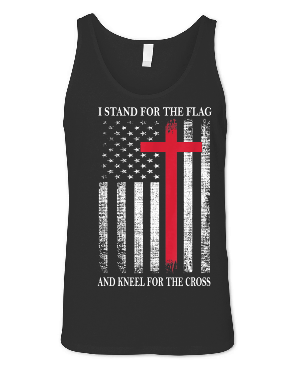 I Stand for the Flag and Kneel for the Cross Unisex Jersey Tank