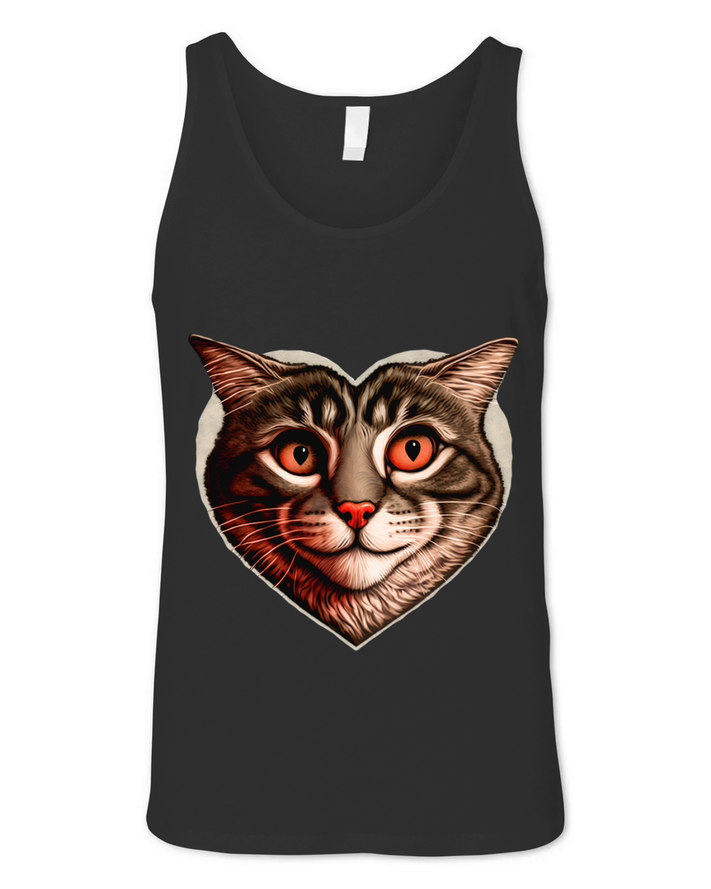 Love Shape Cat Unisex Jersey Tank