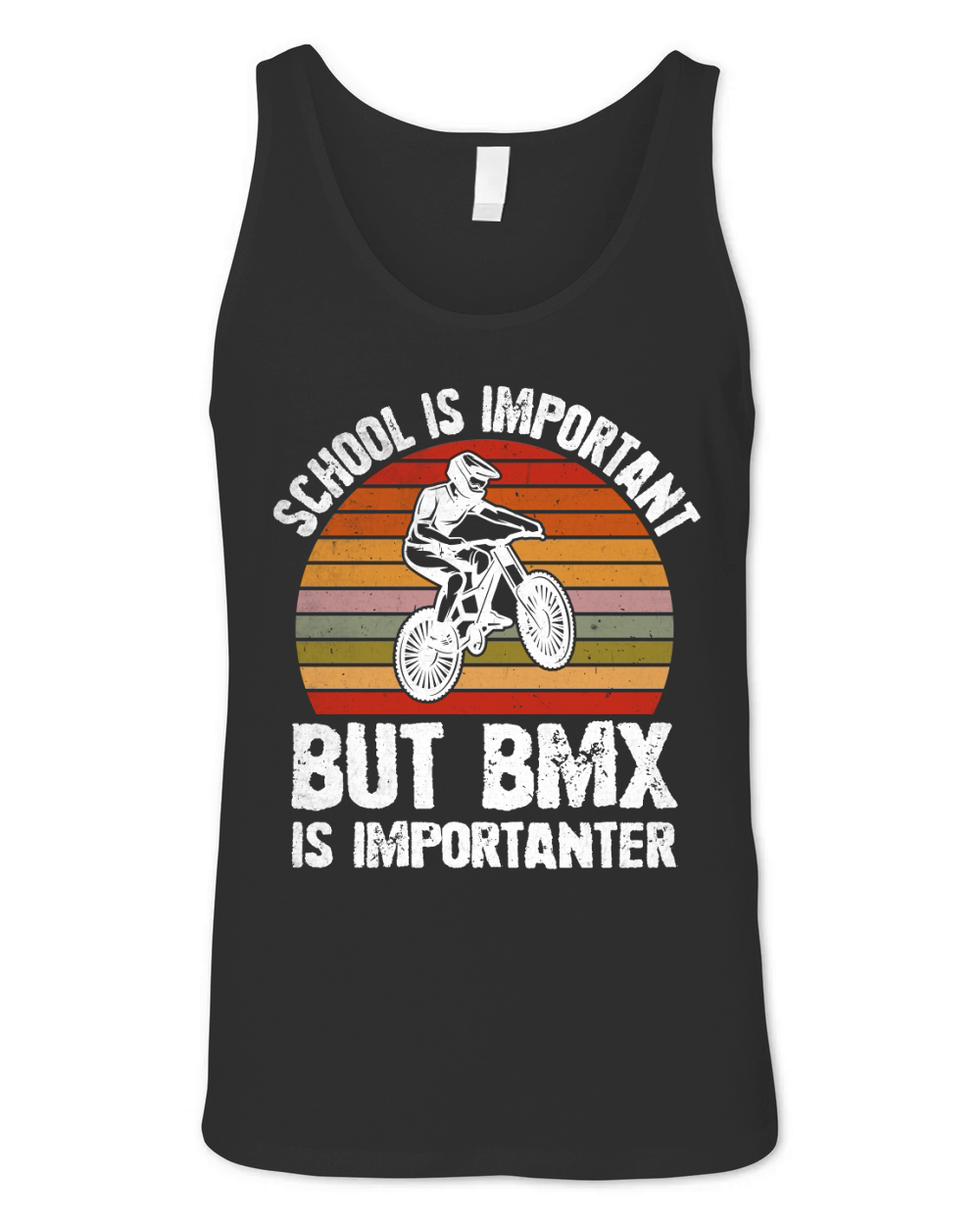 School is Important But BMX Is Importanter Unisex Jersey Tank