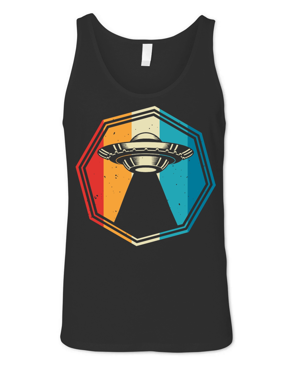 Vintage UFO Alien 7 Unisex Jersey Tank