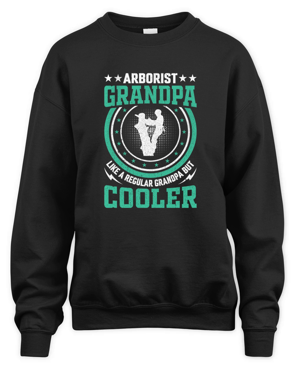 Arborist Grandpa Like A Regular Grandpa But Cooler (3) Unisex Premium Crewneck Sweatshirt