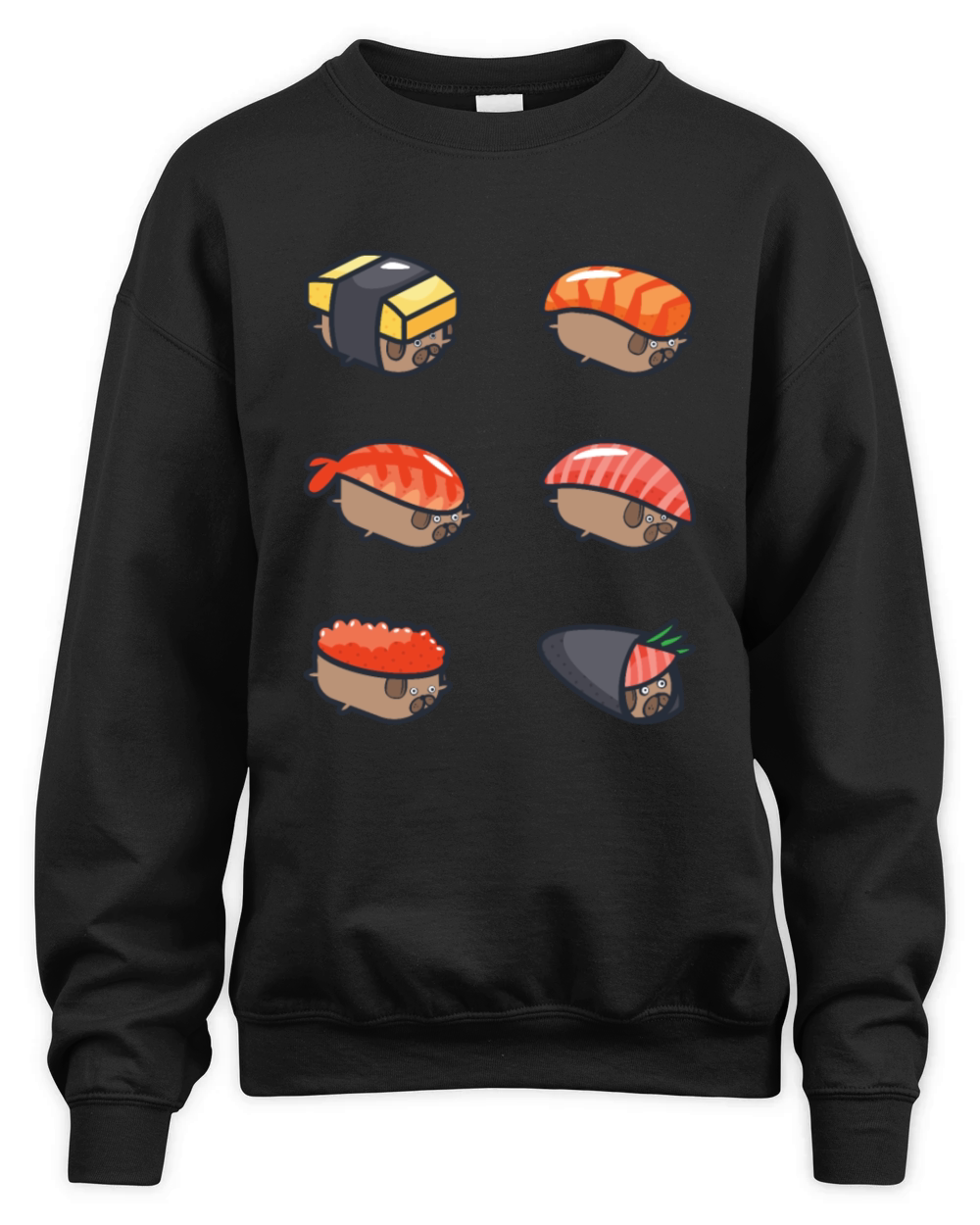 Cute Sushi Pug Funny Unisex Premium Crewneck Sweatshirt