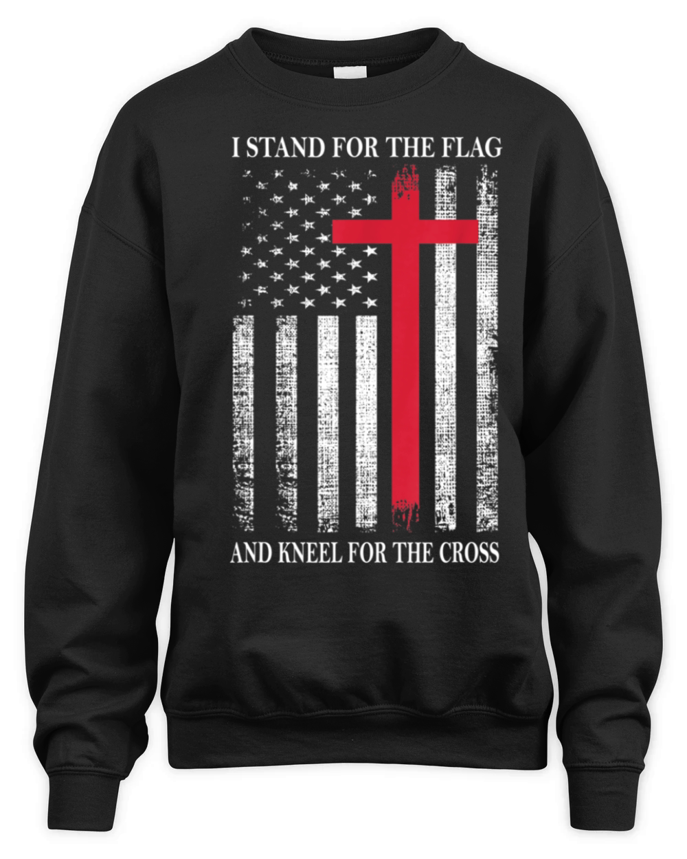 I Stand for the Flag and Kneel for the Cross Unisex Premium Crewneck Sweatshirt