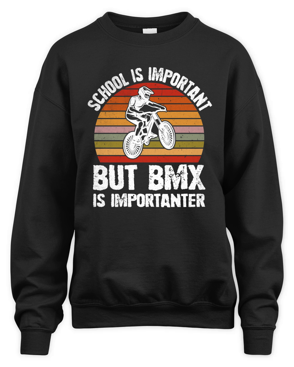 School is Important But BMX Is Importanter Unisex Premium Crewneck Sweatshirt