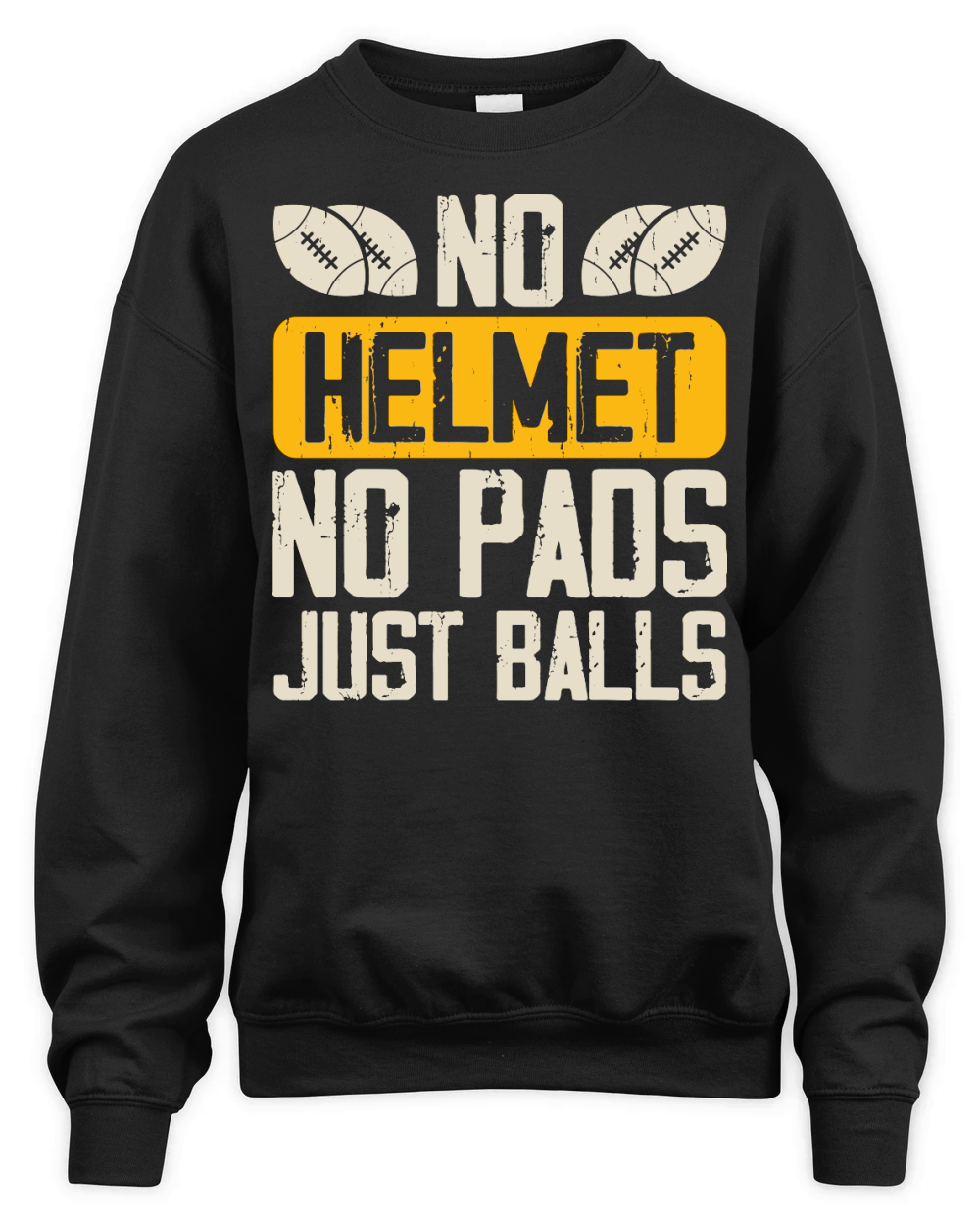 Vintage Rugby Player no Helmet no pads just balls Unisex Premium Crewneck Sweatshirt