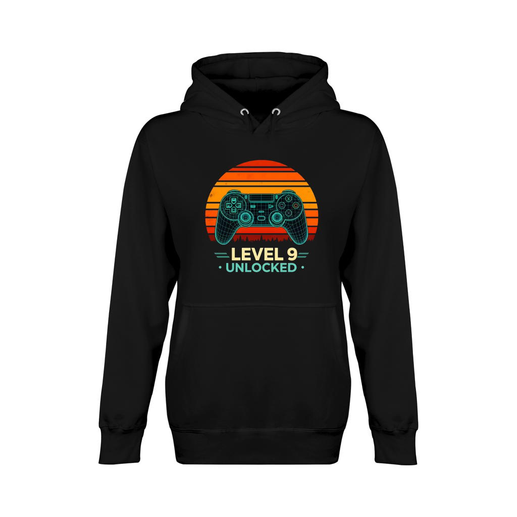 Level 9 Unlocked Game Unisex Premium Pullover Hoodie