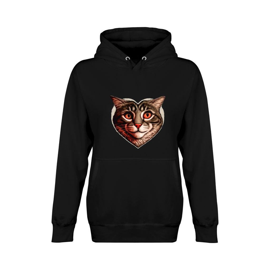 Love Shape Cat Unisex Premium Pullover Hoodie