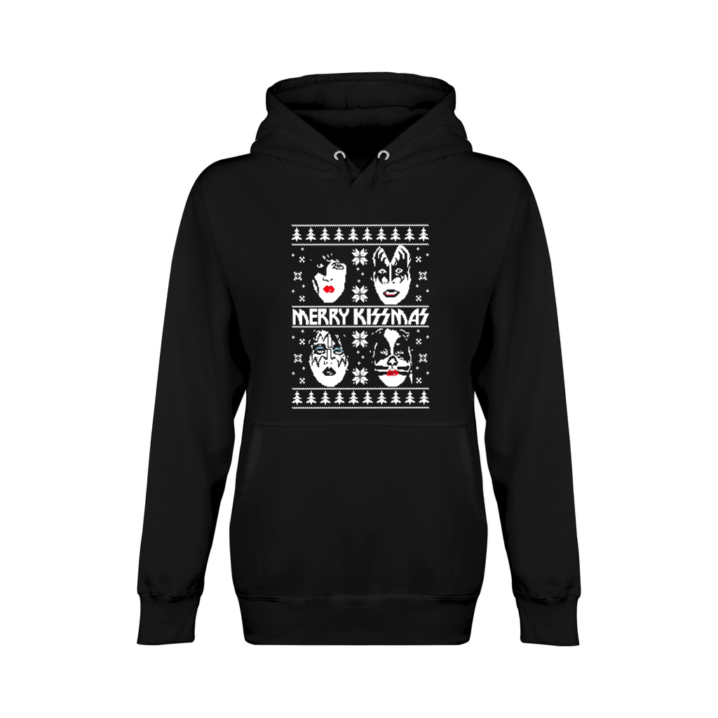 Merry KISSmas Ugly Christmas Unisex Premium Pullover Hoodie