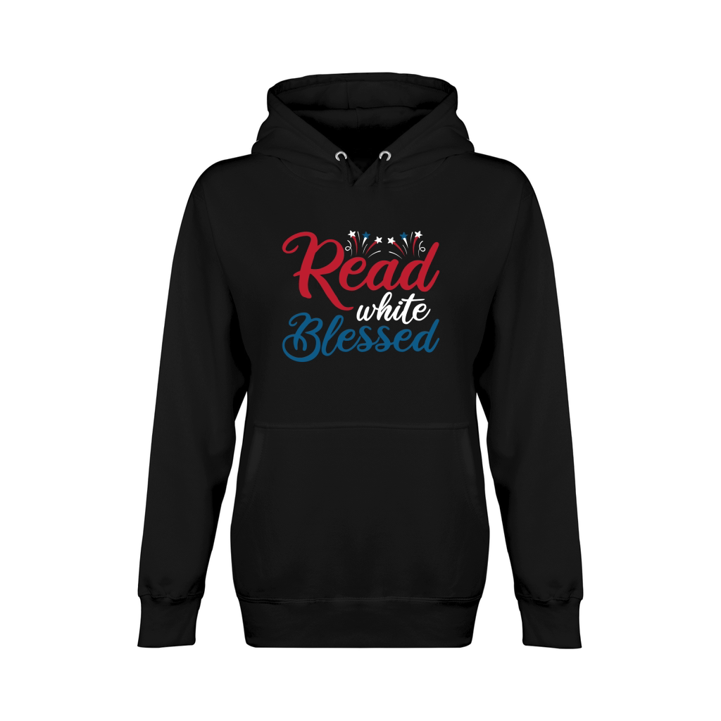 Read White Blessed Unisex Premium Pullover Hoodie