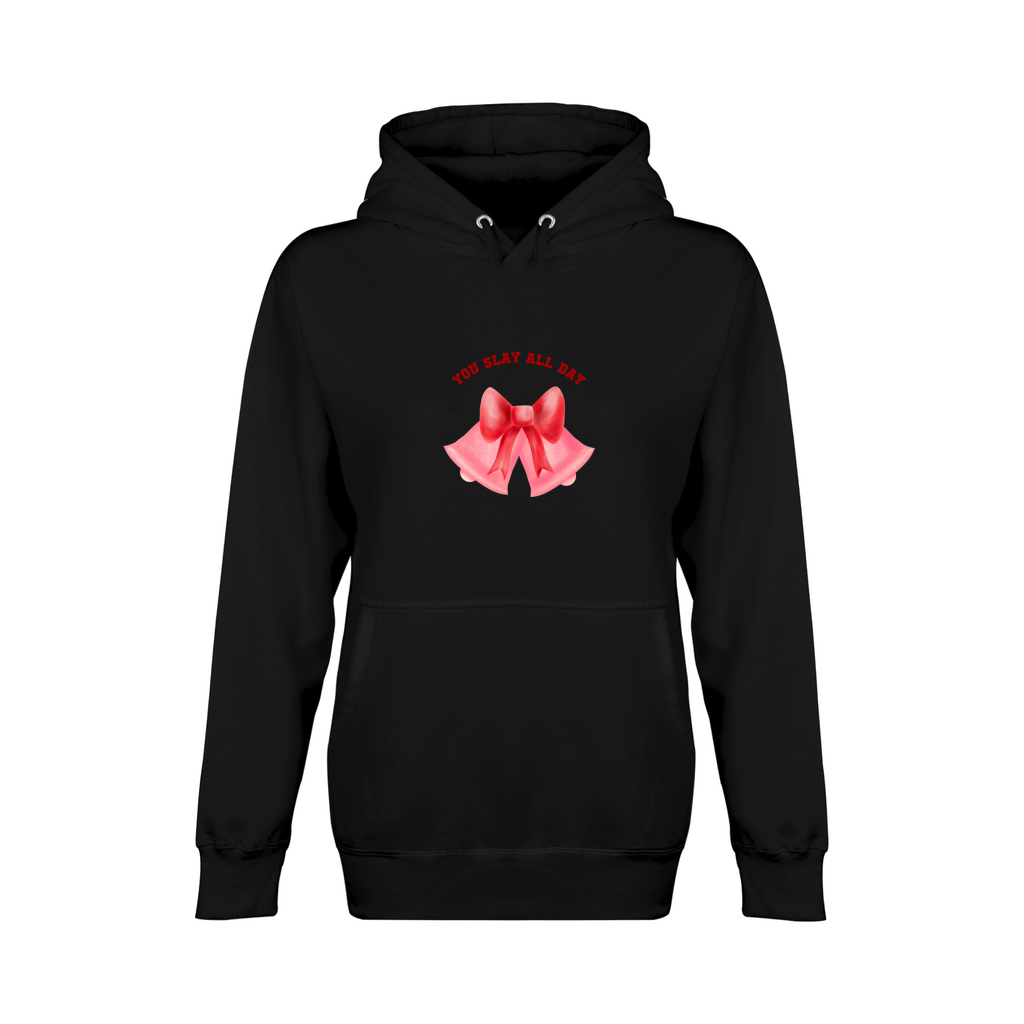 You Slay All Day Red bell with red cute bow Unisex Premium Pullover Hoodie