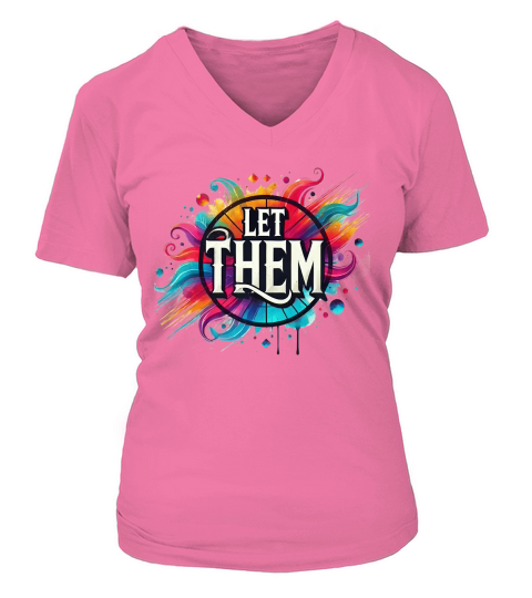 let them V-neck T-Shirt Woman