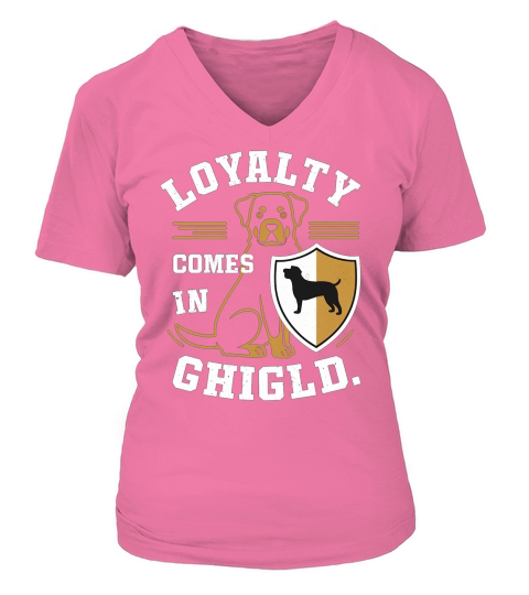 Loyalty comes in ghigld V-neck T-Shirt Woman