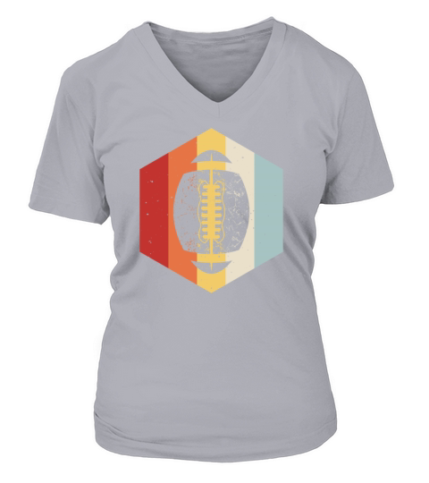 Retro Vintage Rugby V-neck T-Shirt Woman